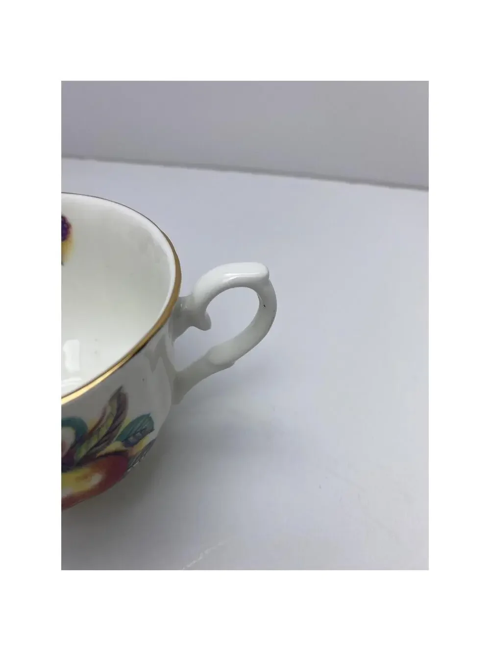 Gold Rim Tea Cup Vintage Fine China Collectible Elegant Tea Party Cup